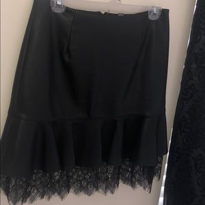 Who What Wear Black Leather Skirt